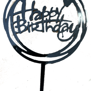 PupCake Topper - "Happy Birthday" GOLD