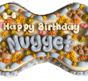 Bone Shaped Party Cake 8.5" dog cake -Custom item: 5 Days Leadtime Required