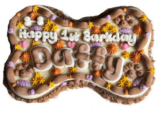 **SensitiveSkin** Bone Shaped Party Cake 8.5" dog cake - Custom item: 5 Days Leadtime Required - Image 2