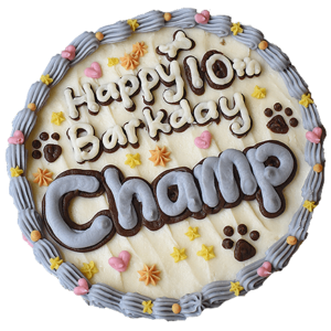 Round Celebration Cake 7" dog cake - Custom item: 5 Days Leadtime Required